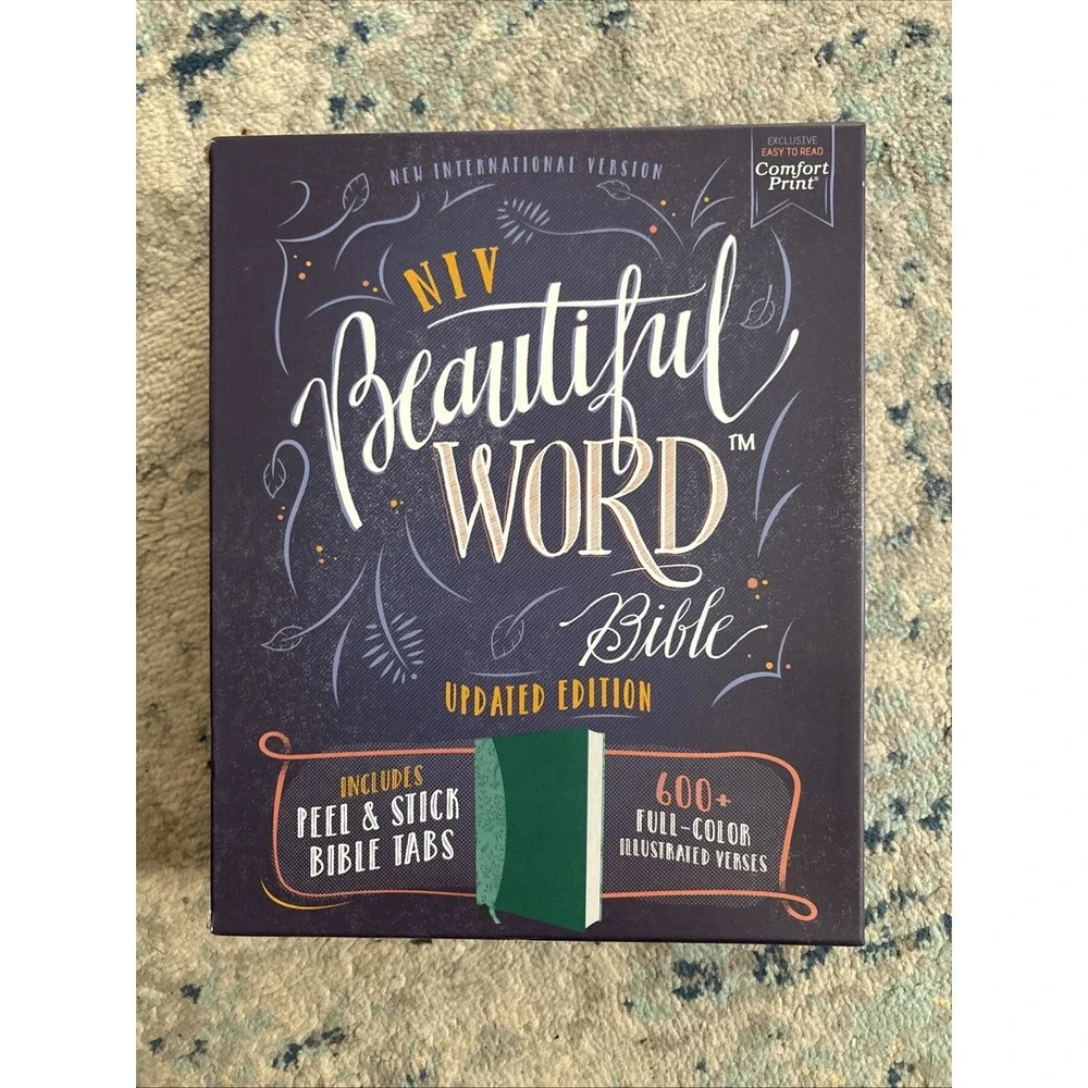 NIV Beautiful Word Bible Updated Edition Peel/Stick Full Color NEW
